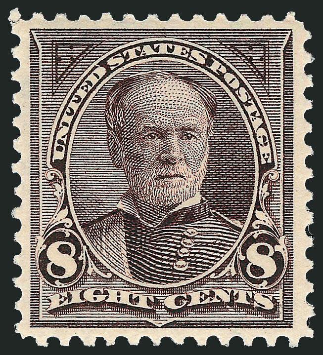 8c Violet Brown (272).> Mint N.H., near perfect centering, strong color and sharp impression, Very Fine and choice, with 2005 P.F. certificate