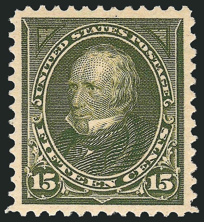15c Olive Green (284).> Original gum, lightly hinged, incredibly wide margins of Jumbo proportions, perfectly centered as well, rich color and fine impression, Extremely Fine Gem, matchless quality, with 2008
P.S.E. certificate (OGph, Superb 98 SMQ