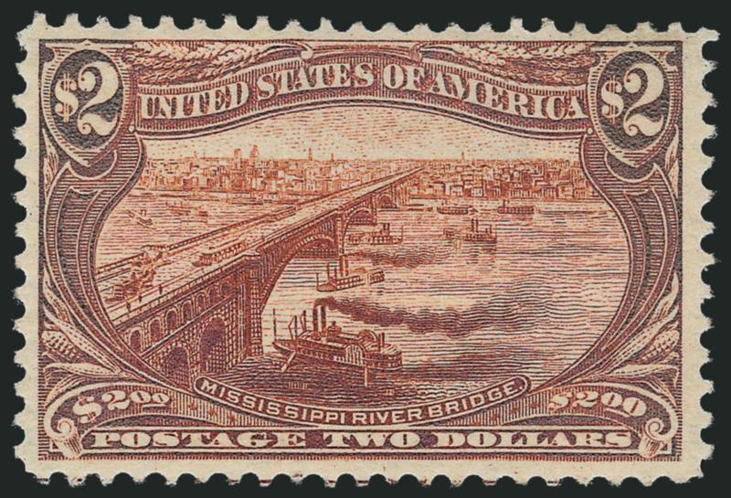 $2.00 Trans-Mississippi (293).> Original gum, barest trace of hinging, better than usual centering, Very Fine, with 1990 P.F. certificate