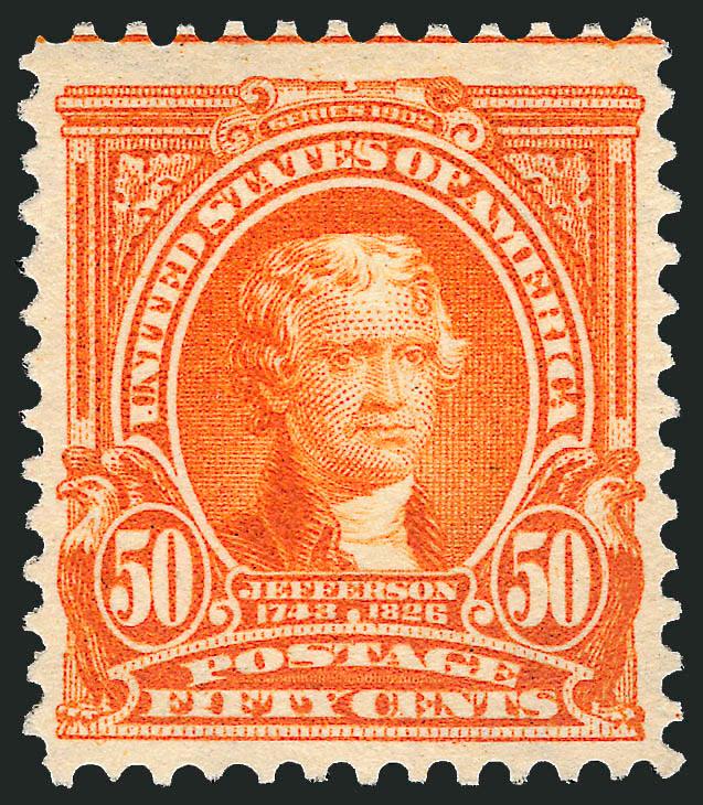 50c Orange (310).> Attractively balanced margins, brilliant color on crisp paper, lightly hinged, Very Fine and choice, with 2000 P.F. certificate