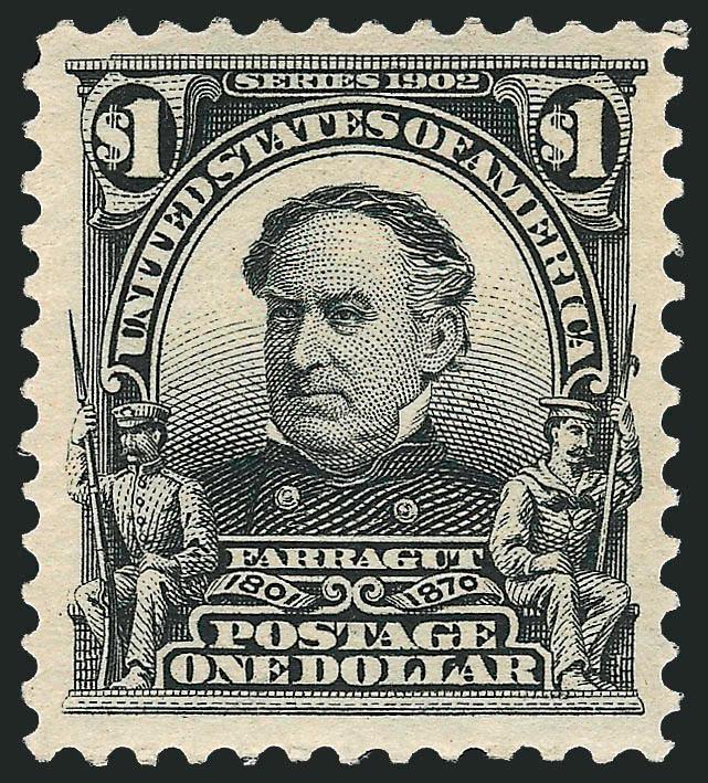 $1.00 Black (311).> Uncommonly wide margins and attractively centered, wonderful clear impression on fresh paper, Extremely Fine, eye-catching unused single, with 2004 P.F. certificate