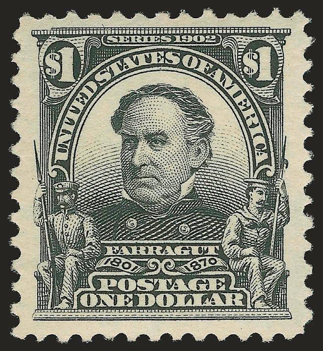 $1.00 Black (311).> Lightly hinged, proof-like impression, Extremely Fine, with 2004 P.F. certificate