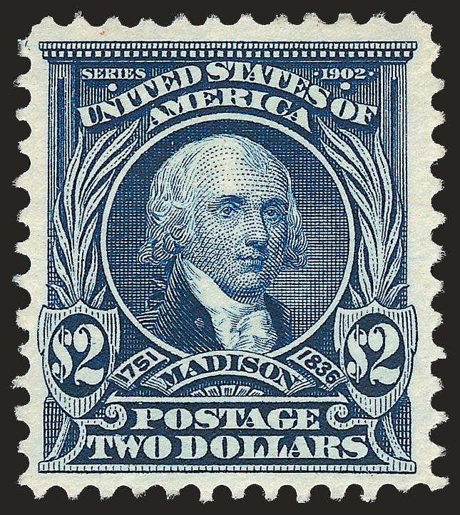 $2.00 Dark Blue (312).> Attractive centering and lightly hinged, deep rich color, Very Fine and choice, with 2008 P.F. certificate