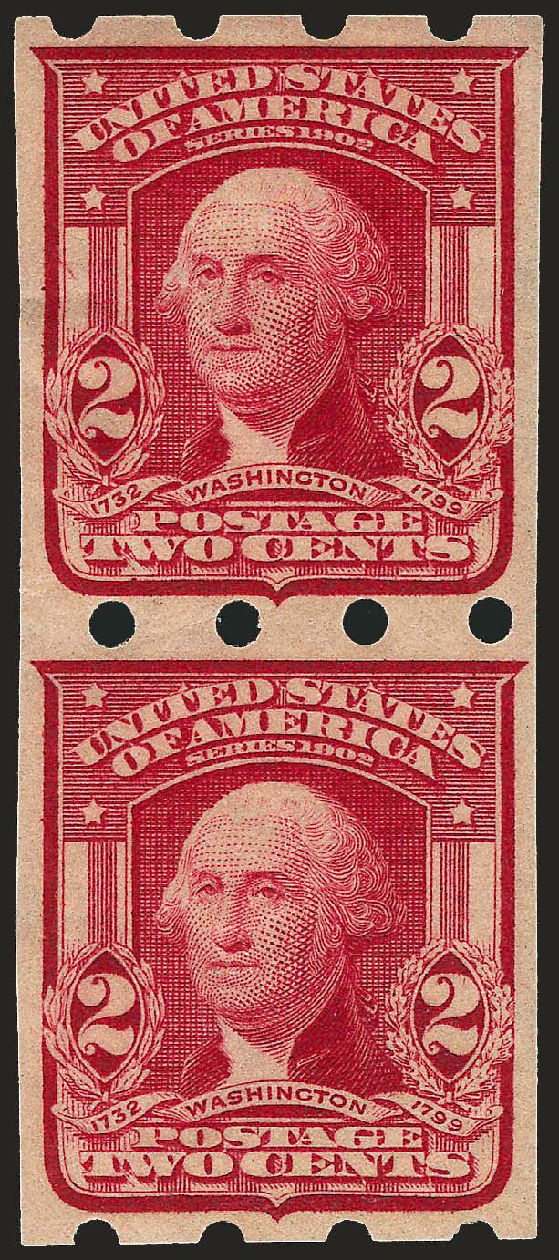 2c Carmine, Lake, Brinkerhoff Ty. I (320, 320a).> Pairs, Very Fine-Extremely Fine, latter with Mekeel handstamp guarantee and with 2001 P.F. and 2002 P.S.E. certificates respectively