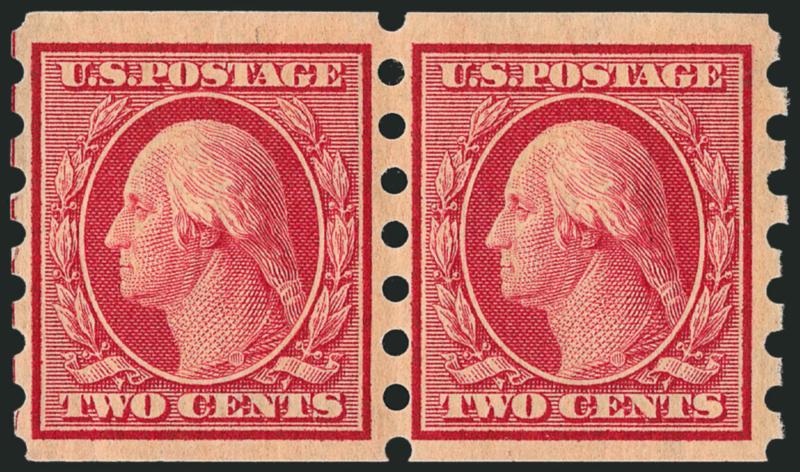 2c Carmine, Mailometer Ty. III (344).> Pair, 2mm spacing, right stamp Mint N.H., Very Fine, with 2002 P.F. certificate