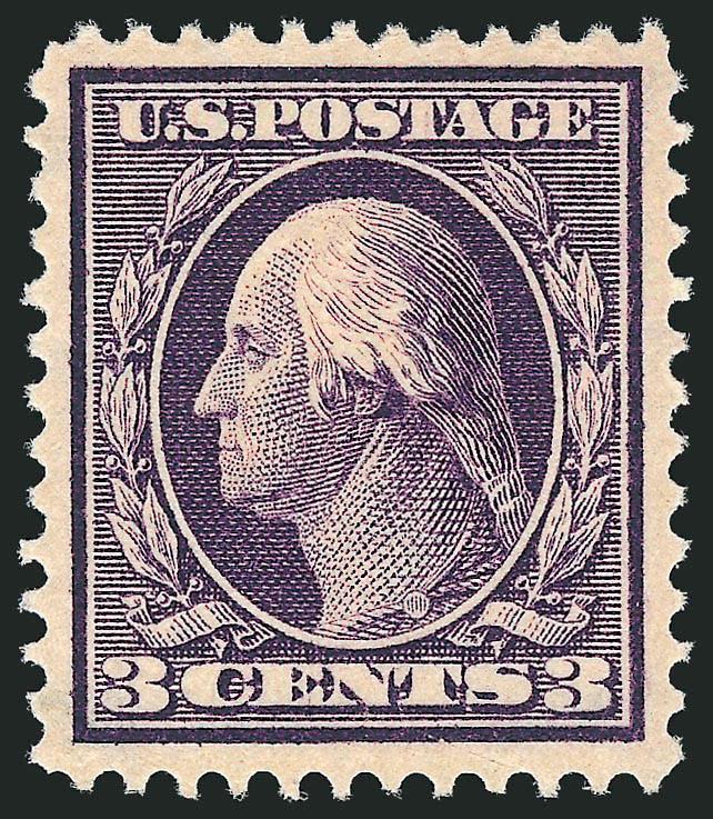 3c Deep Violet (333).> Mint N.H., perfectly balanced margins, wonderful deep color and clear impression, Extremely Fine Gem, truly exceptional, with 2008 P.S.E. certificate (XF-Superb 95 SMQ $990.00)