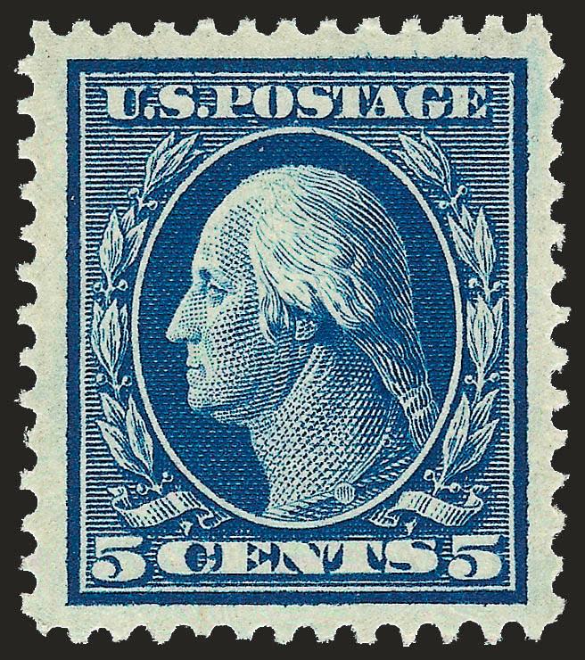 5c Blue (335).> Mint N.H., rich color on bright paper, wide margins, fresh and Extremely Fine, with 2002 P.F. and 2007 P.S.E. certificates (VF-XF 85 SMQ $230.00)