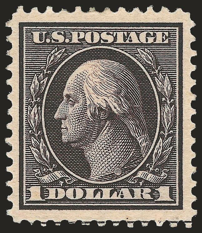 $1.00 Violet Brown (342).> Unusually wide margins of near Jumbo proportions, exceptionally well-centered also, guide line at bottom, intense color and lightly hinged, Extremely Fine, eye-catching, with 1998
P.S.E. and 2000 P.F. certificates