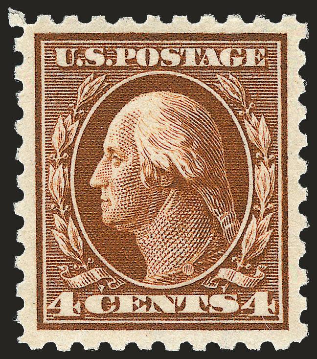4c Brown (427).> Mint N.H., pretty shade on bright paper, wide and balanced margins, Extremely Fine Gem, with 2006 P.S.E. certificate (XF-Superb 95 SMQ $1,050.00)