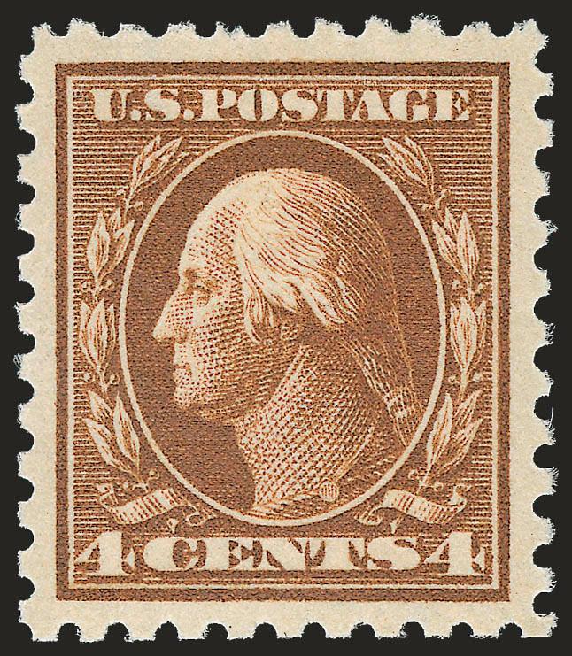 4c Brown (427).> Mint N.H., radiant color on post-office fresh paper, well-balanced margins, Extremely Fine, ex Scarsdale, with 1997 P.F. certificate