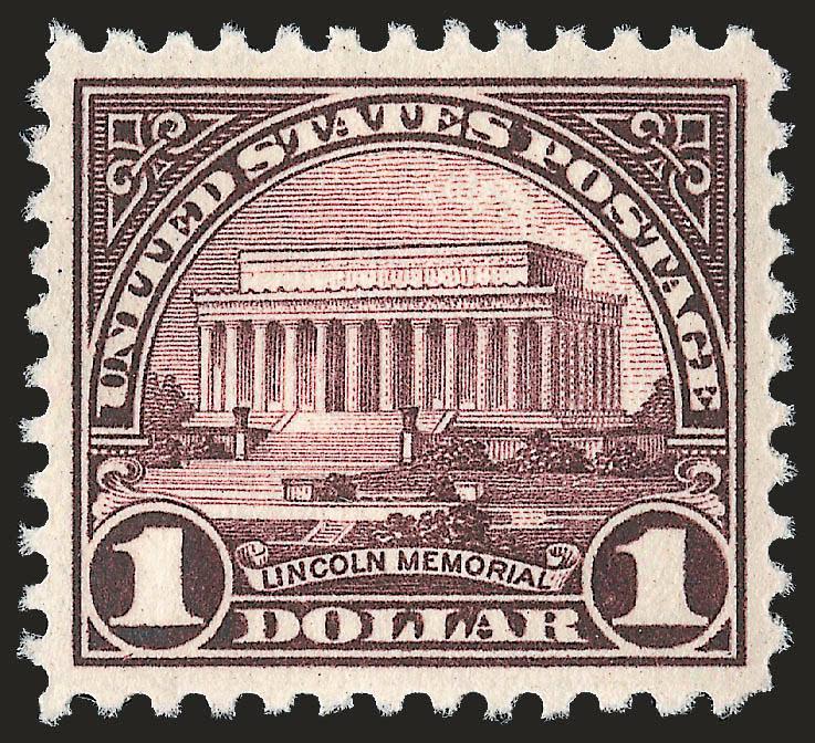 $1.00 Violet Black (571).> Mint N.H., precise centering, fresh, intense color with a proof-like impression, Extremely Fine Gem, with 2008 P.S.E. certificate (Superb 98 SMQ $2,100.00)