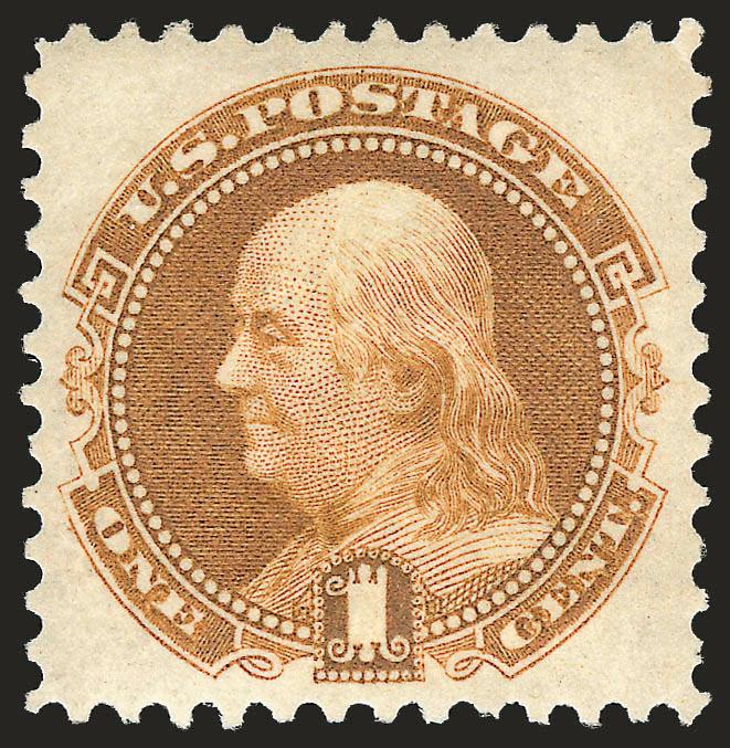 1c Buff, Re-Issue (123).> Original gum, lightly hinged, intense shade and impression, well-proportioned margins, full and well-formed perfs, Extremely Fine, a beautiful stamp, with 1993 P.F. certificate