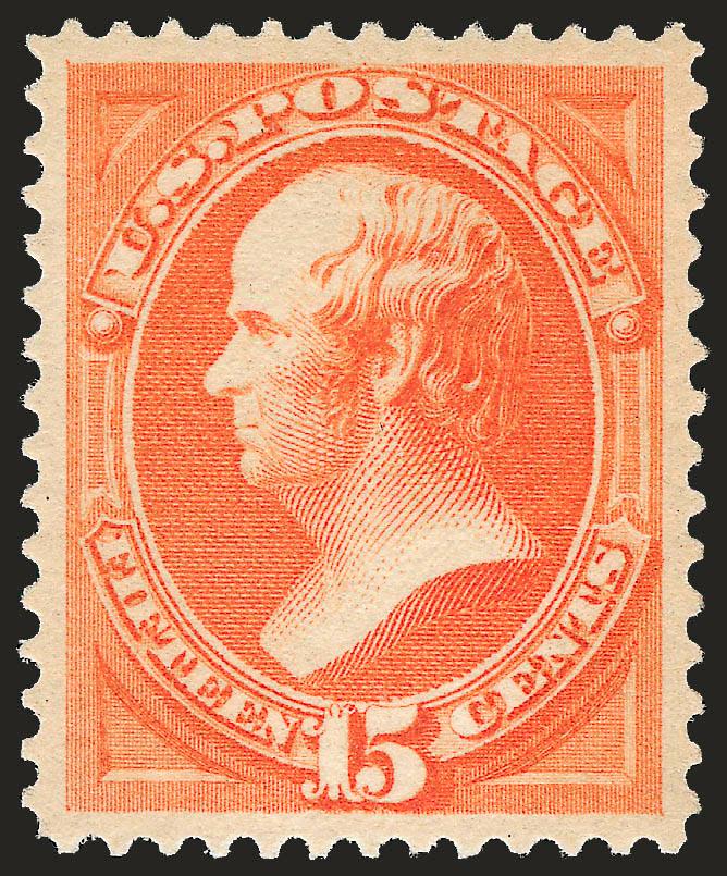 15c Red Orange (189).> Mint N.H., vibrant color as fresh as the day it was printed, mathematically perfect centering with wide and balanced margins, long and full perforations all around<><>^EXTREMELY FINE GEM.
A STUNNING MINT NEVER-HINGED EXAMPLE