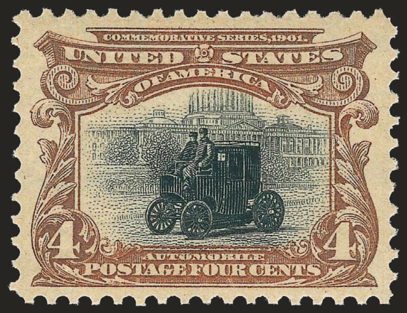 4c Pan-American (296).> Mint N.H., bright colors, proof-like impressions, perfectly centered with exceptionally wide margins for this difficult issue<><>^EXTREMELY FINE GEM. A STRIKING MINT NEVER-HINGED EXAMPLE
OF THE 4-CENT PAN-AMERICAN ISSUE, WHI