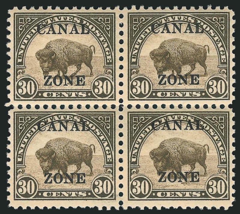 1925, 2c-30c Ty. B Ovpts. (84-93).> Blocks of four, also two extra 5c, two 17c and three 20c blocks of four with plate nos. or corner selvage with initials, many Mint N.H., Fine-Very Fine