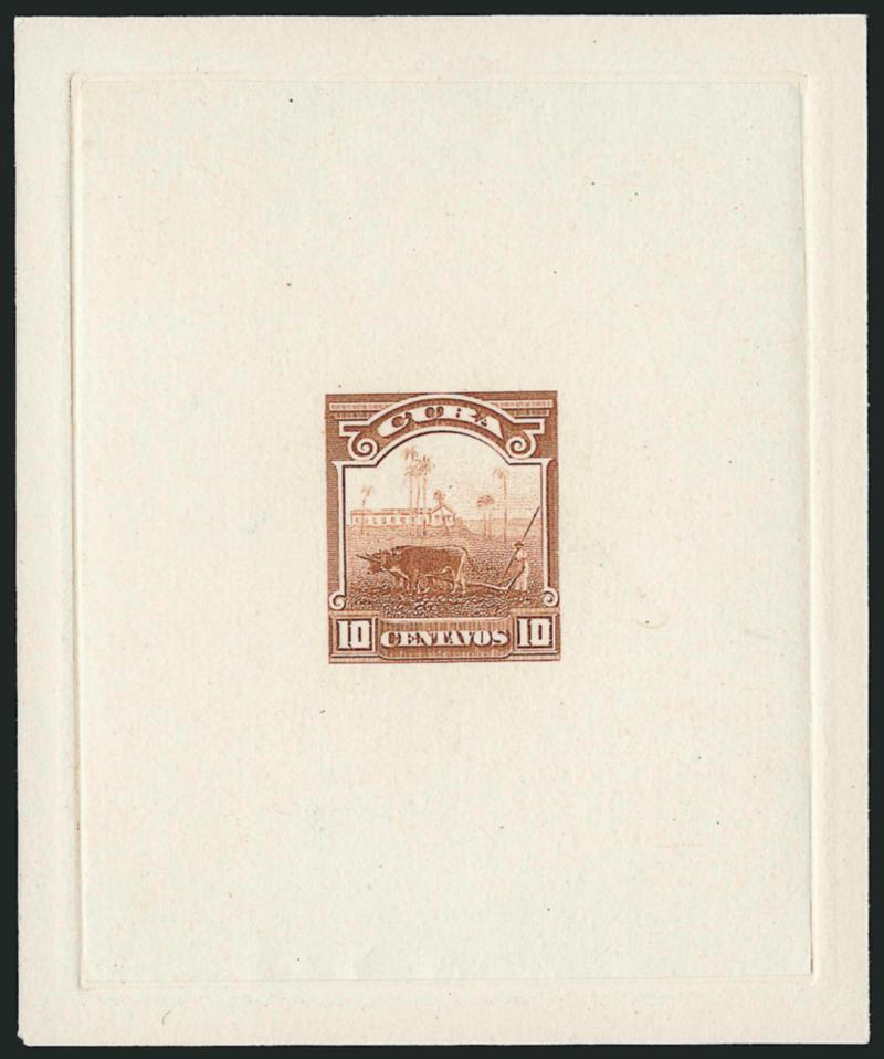 1899, 1c-10c Republic Issue Under U.S. Military Rule, Large Die Proofs on India (227P1-231P1).> Die sunk on attractively reduced 2-34 x 3-14 in. cards, card area well clear of die sinkage, Very Fine