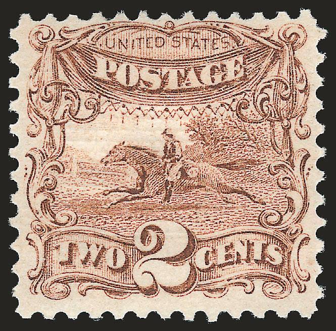 2c Brown (113).> Original gum, lightly hinged, pretty shade, crisp impression, fresh and Very Fine, with 2000 P.F. certificate