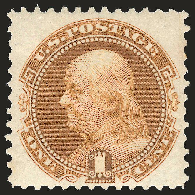 1c Buff, Re-Issue (123).> Original gum, crisp impression, well-proportioned margins, Very Fine and choice, with 1985 P.F. certificate