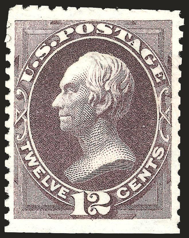 12c Dark Violet, Special Printing (173).> Without gum as issued, rich color on bright paper, choice centering with unusually wide margins, scissors-separated as usual but leaving perfs on three sides and extra
wide margin at bottom<><>^EXTREMELY FI