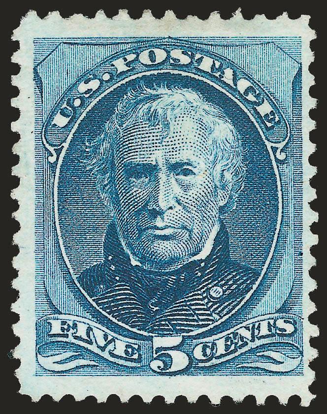 5c Bright Blue, Special Printing (181).> Without gum as issued, deep rich color on fresh bright paper, full and intact perfs all around, wide margins<><>^VERY FINE AND CHOICE. ONE OF THE FINEST EXAMPLES OF THE
1875 5-CENT CONTINENTAL BANK NOTE COMP