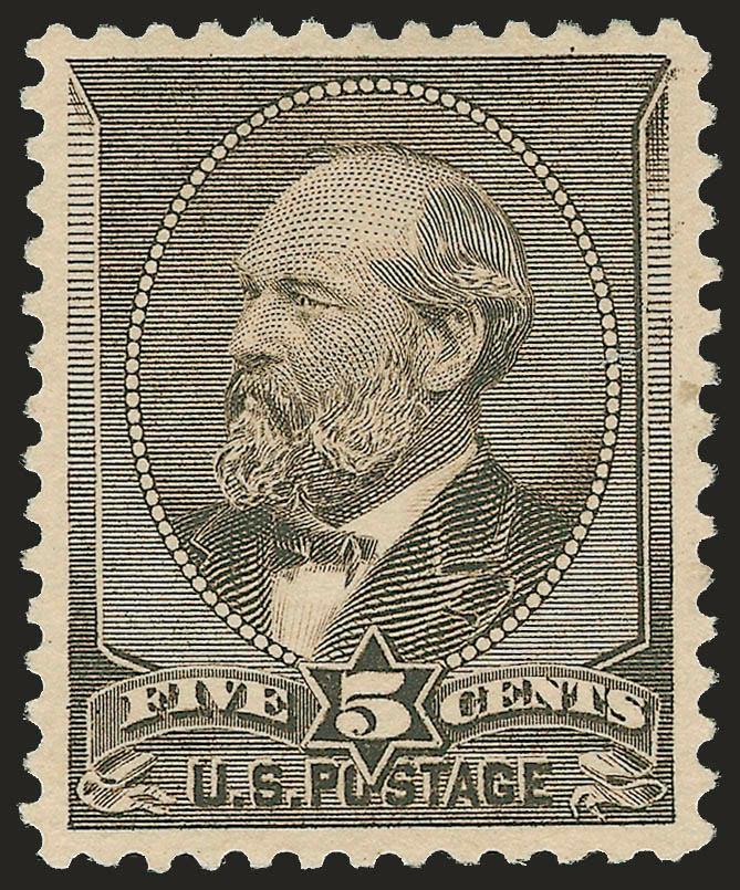 5c Gray Brown, Special Printing (205C).> Without gum as issued, deep rich color and proof-like impression, almost perfectly centered<><>^EXTREMELY FINE GEM. ONE OF THE FINEST OF THE 21 EXAMPLES OF THIS STAMP
RECORDED IN OUR CENSUS.^<><>This elusi