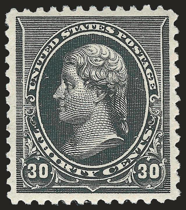 30c Black (228).> Original gum, lightly hinged, deep shade, detailed impression, well-proportioned margins, Extremely Fine, a stamp with great visual appeal, with 2000 P.F. certificate
