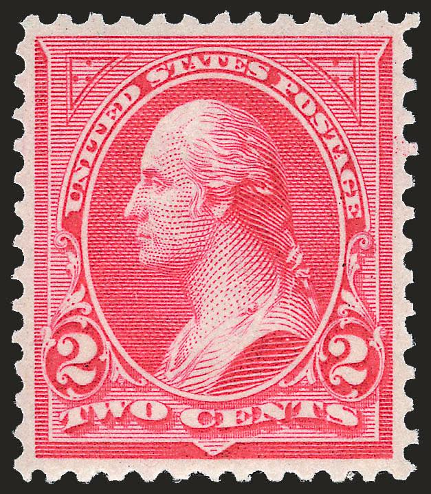 2c Carmine, Ty. II (251).> Mint N.H., beautiful bright shade, almost perfectly centered, Extremely Fine, with 2002 P.F. certificate