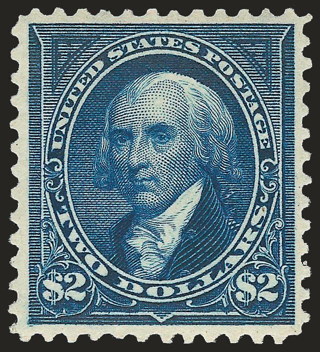 $2.00 Bright Blue (277).> Original gum, barely hinged, well-balanced margins and bright color, Very Fine and choice, with 1996 P.F. certificate