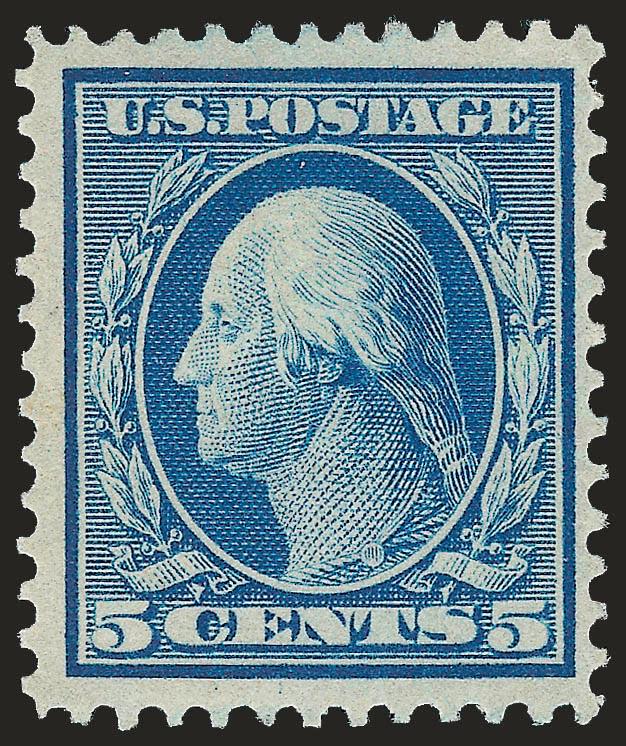 5c Blue, Bluish (361).> Lightly hinged, bright and fresh, well-centered for this difficult stamp, wide margins<><>^VERY FINE AND CHOICE. A BEAUTIFUL EXAMPLE OF THE 5-CENT BLUISH PAPER -- THE RAREST OF THE
REGULARLY-ISSUED BLUISH PAPERS.^<><>The 4