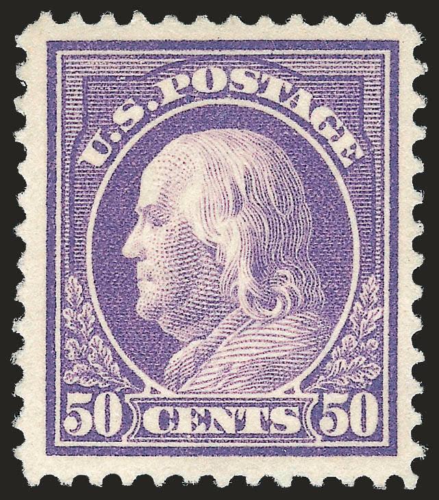50c Violet (421).> Lightly hinged, beautiful bright color, wide margins, Very Fine and choice, with 2000 P.F. certificate