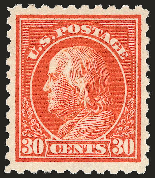 30c Orange Red (439).> Mint N.H., vibrant shade, well centered, light corner crease, Very Fine appearance