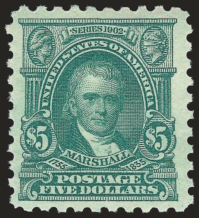 $5.00 Light Green (480).> Mint N.H., pretty shade, fresh and Very Fine, with copy of 1985 P.F. certificate for pair
