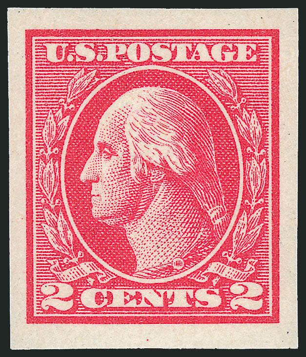 2c Carmine, Ty. V, Imperforate (533).> Mint N.H., large even margins all around, brilliant color, Extremely Fine, with copy of 1982 P.F. certificate for plate block