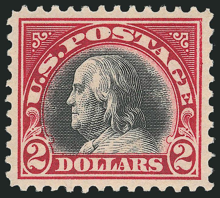 $2.00 Carmine & Black (547).> Mint N.H., rich colors, detailed impressions, balanced margins, Very Fine and choice, with 1995 P.F. certificate