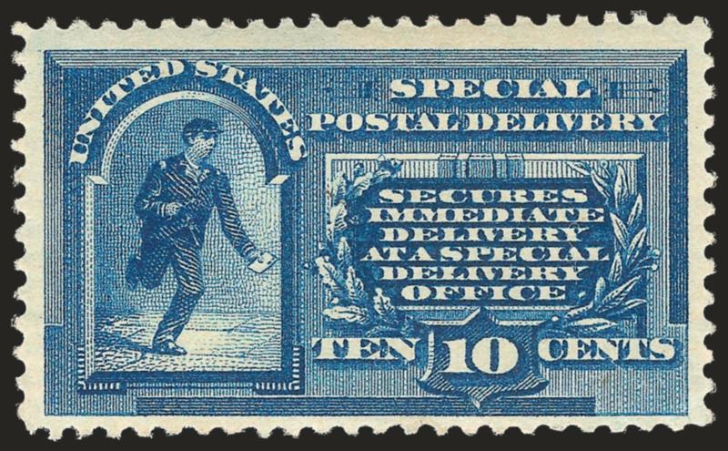 10c Blue, Special Delivery (E1).> Mint N.H., rich color, Very Fine and choice, with 2001 P.F. certificate