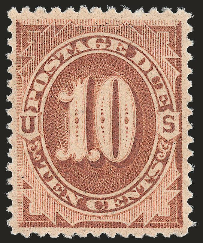 10c Brown (J5).> Original gum, barest trace of hinging, pretty shade, Very Fine and choice