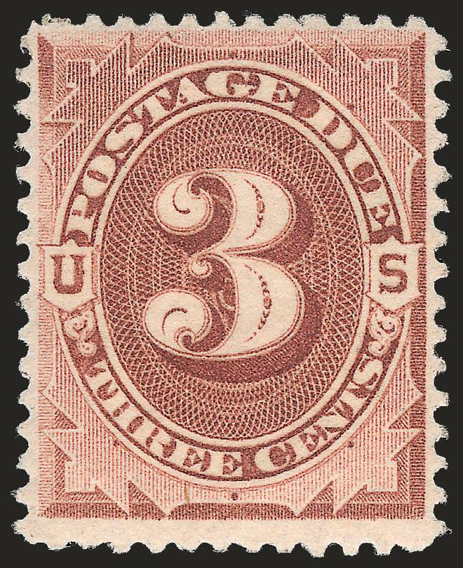 3c Red Brown (J17).> Original gum, small h.r., attractive shade, reperfed at right, Fine appearance