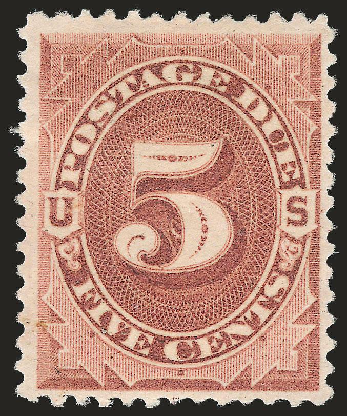 5c Red Brown (J18).> Original gum, attractive color which is close to the Pale Brown shade, Very Fine