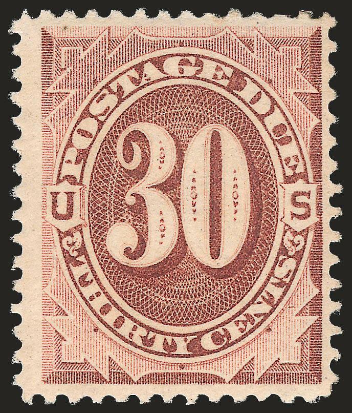 30c Red Brown (J20).> Mint N.H., brilliant color, detailed impression, Very Fine, with 1979 A.P.S. certificate