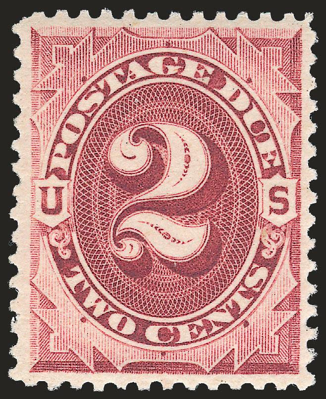 2c Bright Claret (J23).> Mint N.H., radiant color, well-proportioned margins, Extremely Fine, with 2000 P.F. certificate