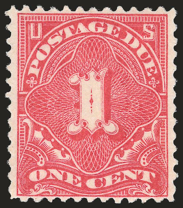1c Vermilion (J29).> Original gum, barely hinged, vibrant color, fresh and Fine, with 2000 P.F. (as Mint N.H.) and 2005 P.S.E. certificates (OGph, F 70 SMQ $1,300.00)