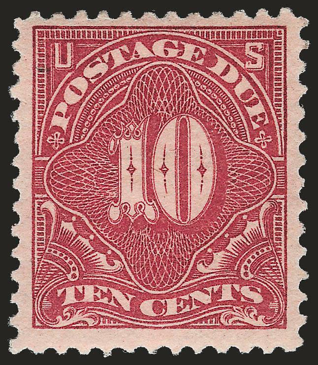 10c Deep Claret (J35).> Original gum, lightly hinged, unusual pastel shade, wide margins, Very Fine, with 2000 P.F. certificate