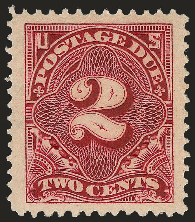 2c Deep Claret (J46).> Faintly hinged, Jumbo margins all around, almost perfectly centered, Extremely Fine Gem, a huge stamp, with 2003 P.S.E. certificate (OGph, XF-Superb 95 Jumbo SMQ $135.00 as 95, $220.00 as
98)