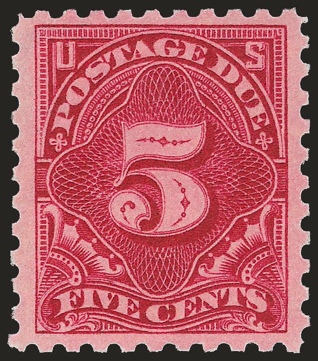 5c Carmine Rose (J55a var).> Mint N.H., intense shade, wide and balanced margins, Extremely Fine example of this desirable shade, with 1998 P.F. certificate