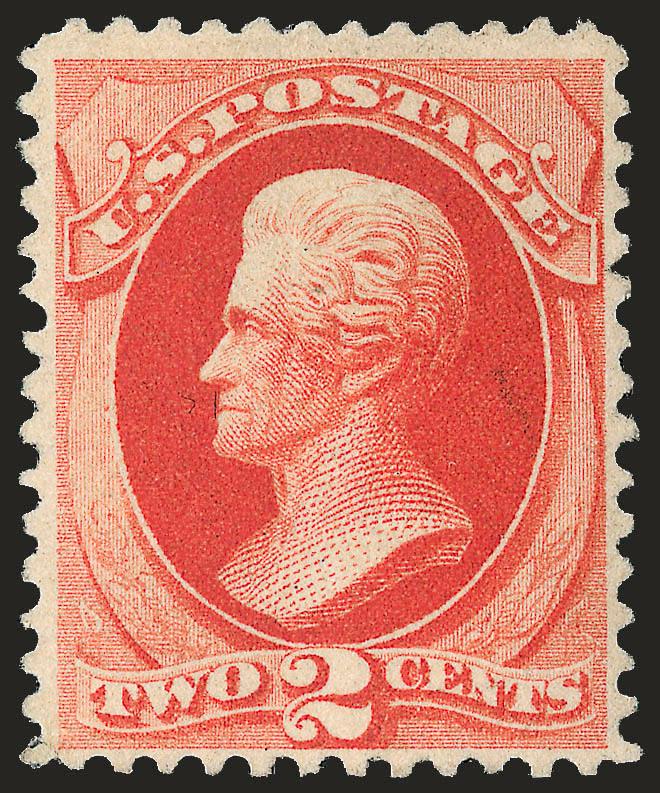 2c Scarlet Vermilion, Special Printing (203).> Without gum as issued, vibrant color, bottom left corner perf expertly reattached<><>^VERY FINE APPEARANCE. ONE OF THE RAREST OF ALL BANK NOTE SPECIAL PRINTINGS.
ONLY 20 ARE RECORDED IN OUR CENSUS.^<>