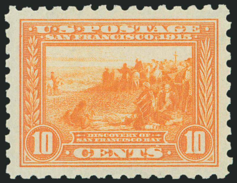 10c Panama-Pacific, Perf 10 (404).> Mint N.H., vivid color, proof-like impression on bright paper, almost mathematically perfect centering with wide margins<><>^EXTREMELY FINE GEM. A MAGNIFICENT STAMP IN EVERY
RESPECT FOR THE COLLECTOR OF SUPERB MI