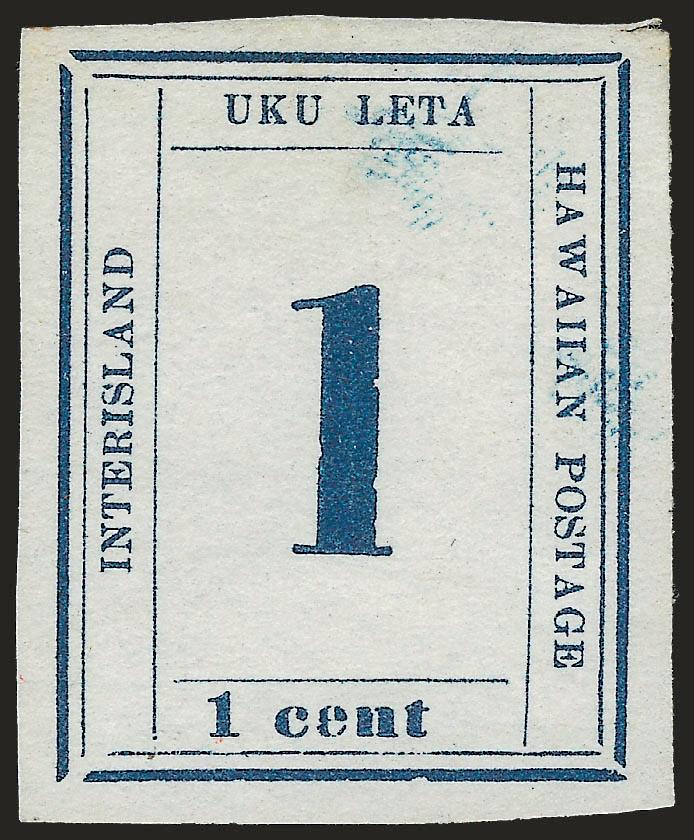 1865, 1c Dark Blue (25).> Partial plate reconstruction of Plate 11-A, consisting of the five positions of the righthand column plus Positions 3 and 7, unused (no gum), full margins to just in, few flaws to be
expected (plating quality), appear Fine