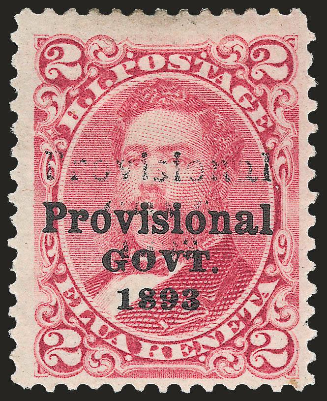 1893, 2c Rose, Category III Double Ovpt. (66f).> Original gum, fresh color, easily discernible second overprint, Very Fine