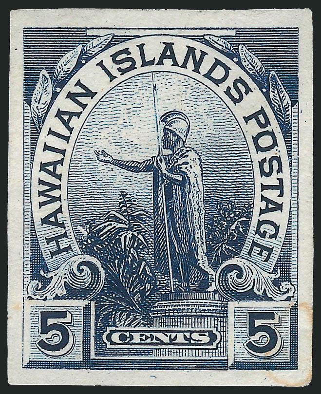 Hawaii, Plate Proofs on India.> Five, incl. Nos. 31P3, 32TC3, 37P3, 40P3 and 82P3, large margins, few flaws as often seen on this fragile paper, Very Fine appearance
