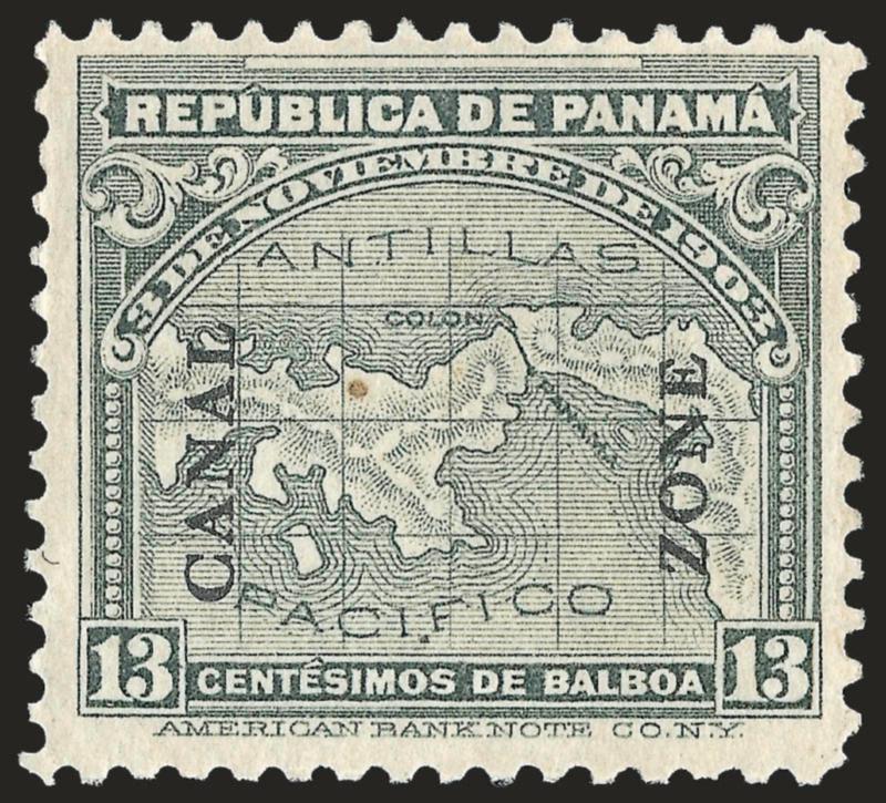 1911, 10c on 13c Gray, 10 cts Omitted (36b).> Original gum, bright shade, natural gum bend at bottom not mentioned on accompanying certificate, tiny toned spot at center, appears Fine, with 1999 P.F.
certificate
